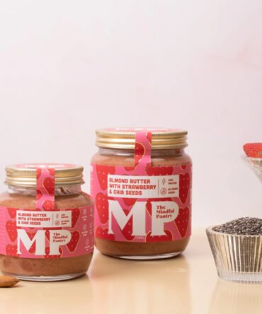 The Mindful Pantry Almond Butter with Strawberry & Chia Seeds